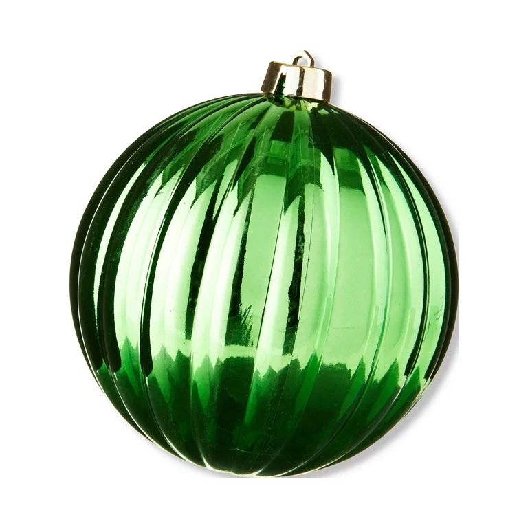 Shiny Green 150mm Jumbo Shatterproof Pumpkin-Shaped Christmas Ornament, by Holiday Time | Walmart (US)