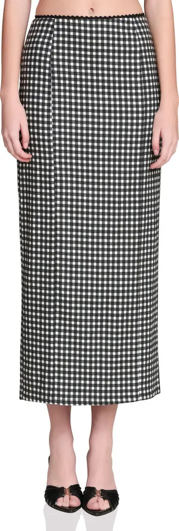 Avec Les Filles Gingham Cotton & Linen Blend Maxi Skirt | Nordstrom | Nordstrom