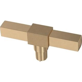 Liberty Fluted Square 3-1/8 in. (79 mm) Champagne Bronze Elongated T-Cabinet Knob-P43202C-CZ-CP -... | The Home Depot