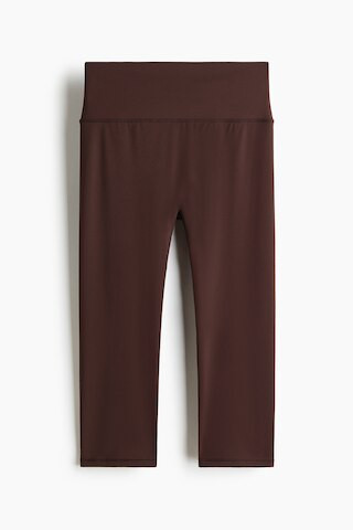 H & M - Capri Sports leggings with SculptMove - Brown | H&M (UK, MY, IN, SG, PH, TW, HK)