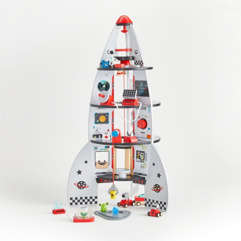 Hape Four Stage Rocket Ship | Crate and Barrel | Crate & Barrel