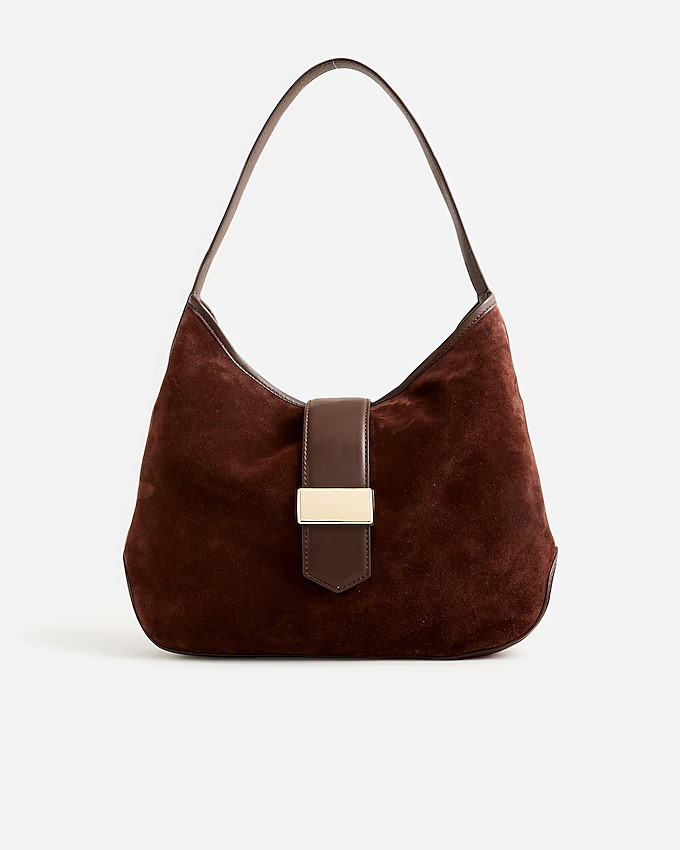 Berkeley suede and leather shoulder bag | J. Crew US