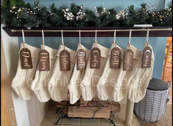 Personalized Christmas Stocking Tags  Custom Christmas | Etsy | Etsy (US)