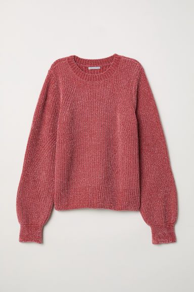 H & M - Chenille Sweater - Red | H&M (US + CA)