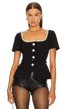 Bonded Crepe Top
                    
                    self-portrait | Revolve Clothing (Global)