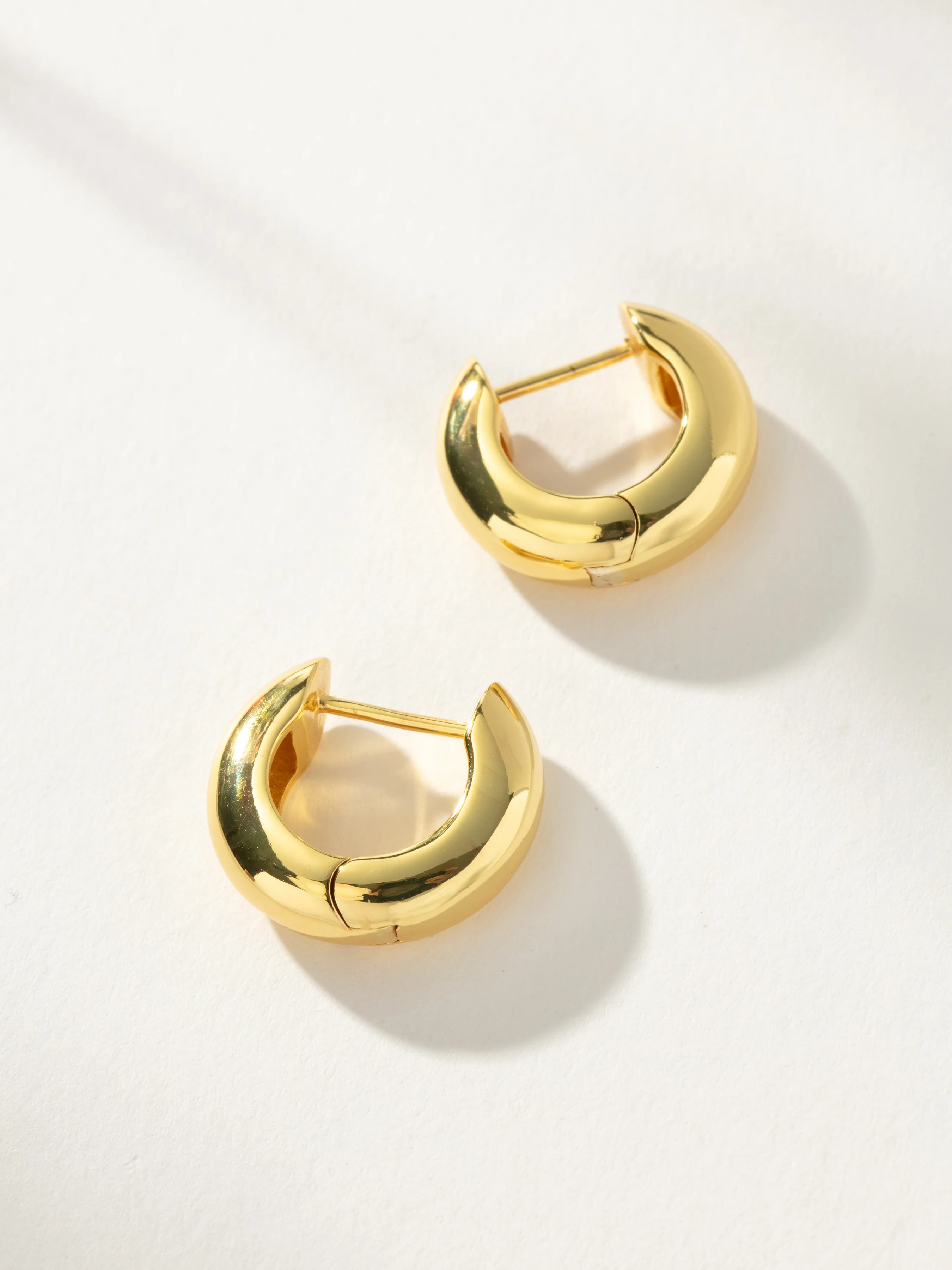 Attitude Thick Hoop Earrings in Gold | Hoops + Huggies | Uncommon James | Uncommon James