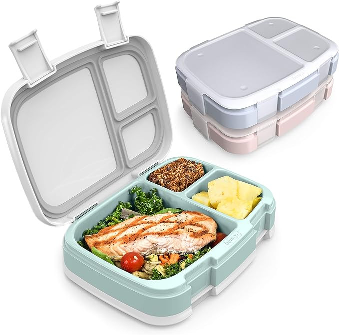 Bentgo Fresh 3-Pack Meal Prep Lunch Box Set - Reusable 3-Compartment Containers for Meal Prepping... | Amazon (US)