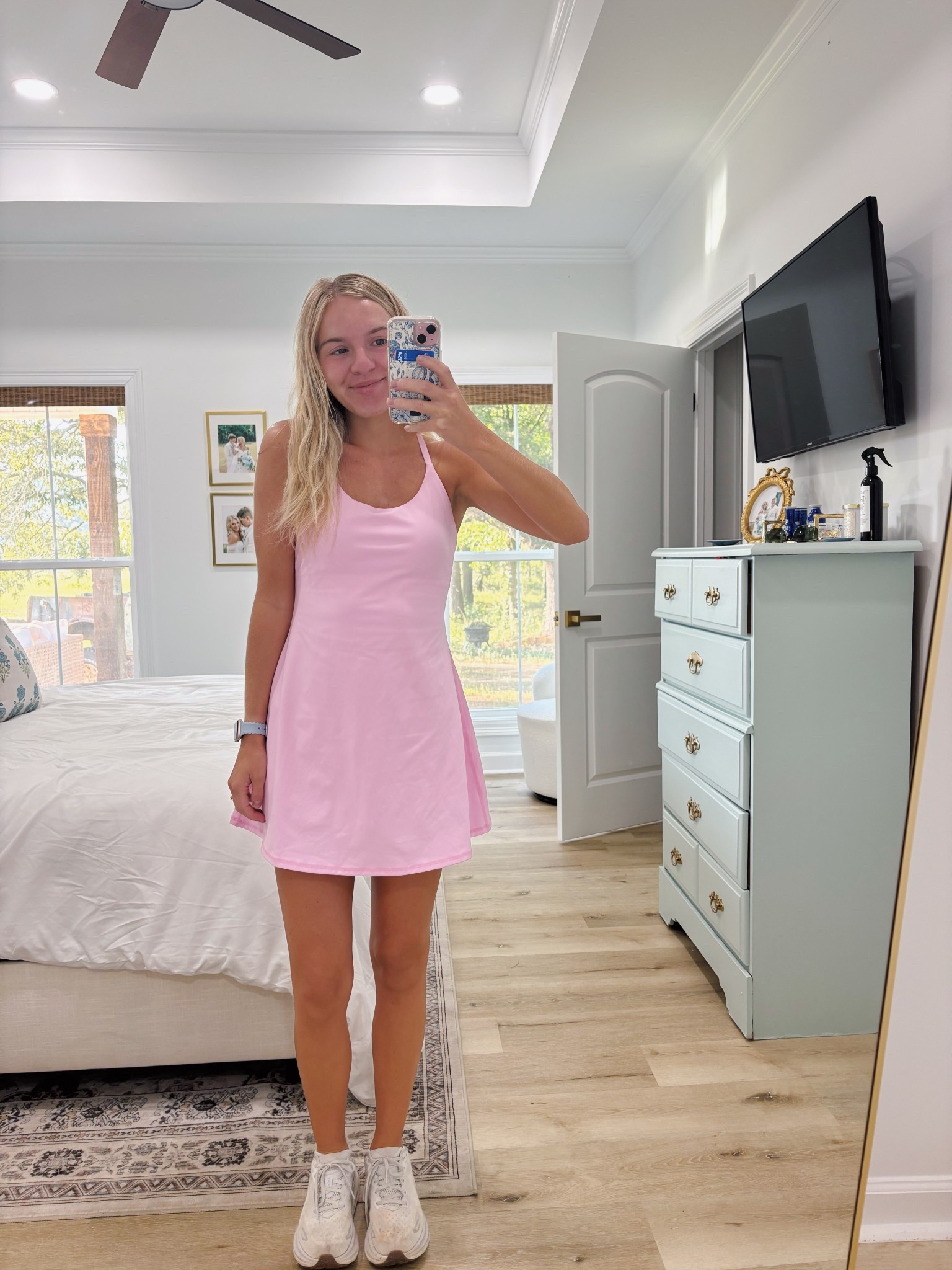 bubble gum pink !!! 

got the small and it’s perfect! Built in shorts + pads 🩷

#LTKFindsUnder50 #LTKActive #LTKStyleTip