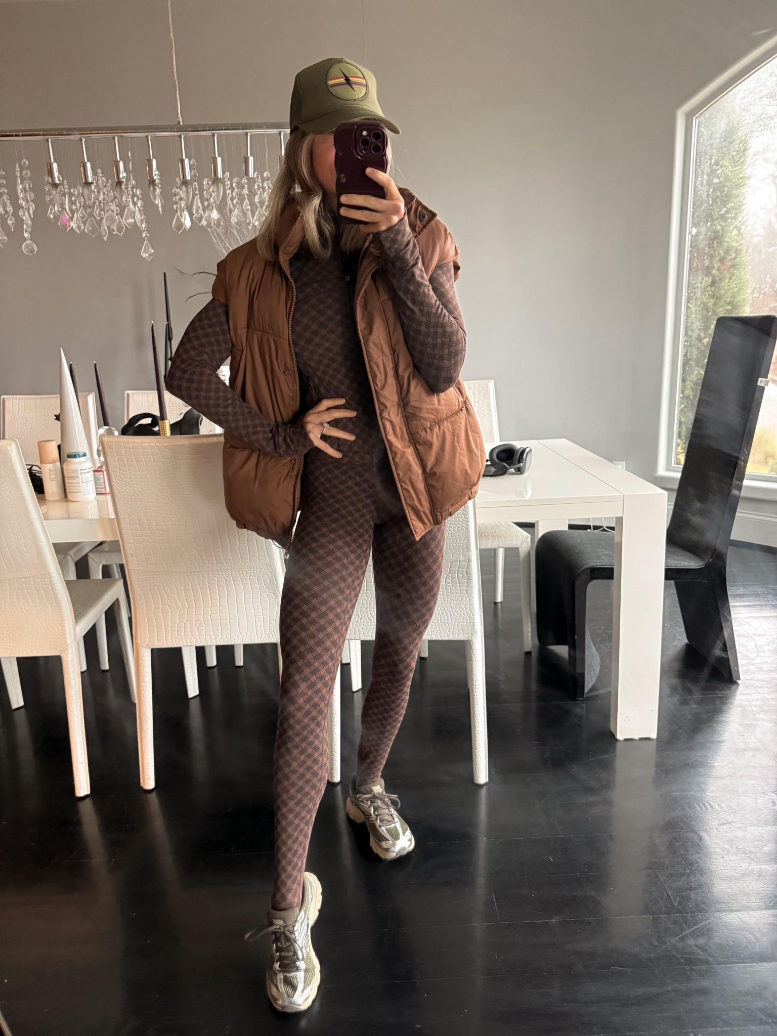 Matching set + Amazon puffer vest. Linked my entire outfit. Shoes run slightly small, as well as the Lululemon outfit. 

#LTKfitnessgoals #LTKOver40 #LTKActive