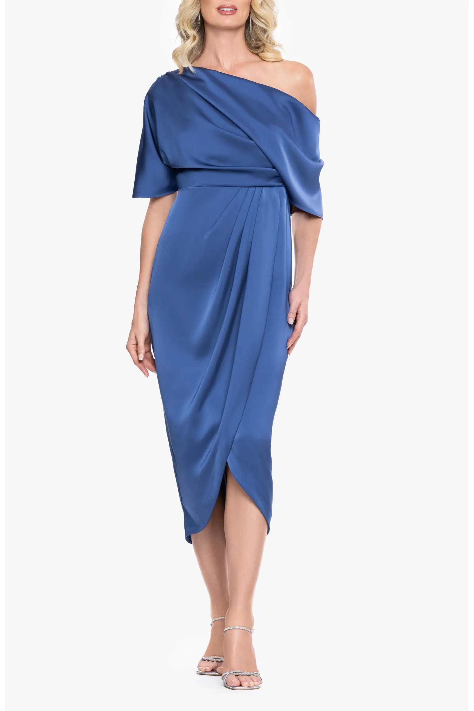 One-Shoulder Satin Cocktail Tulip Dress (Women) | Nordstrom | Nordstrom
