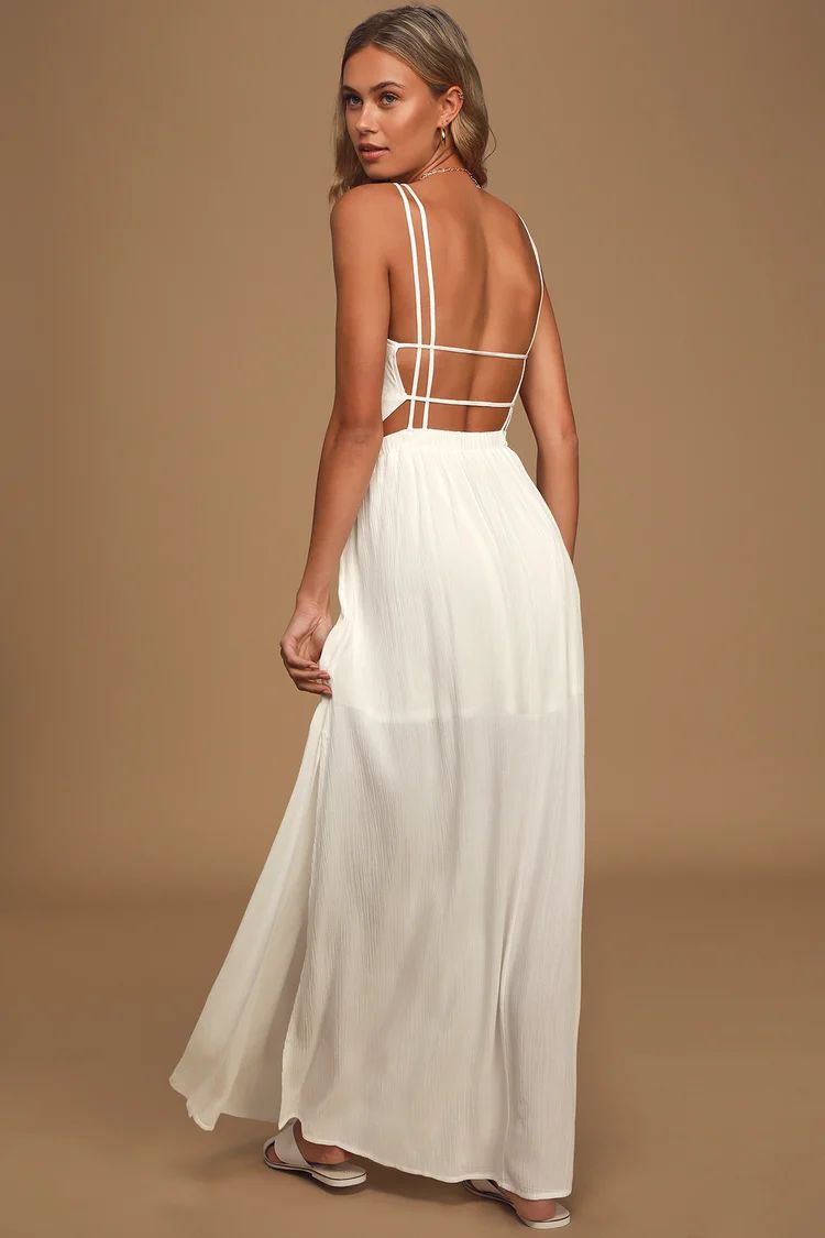 Lost in Paradise White Maxi Dress | Lulus (US)