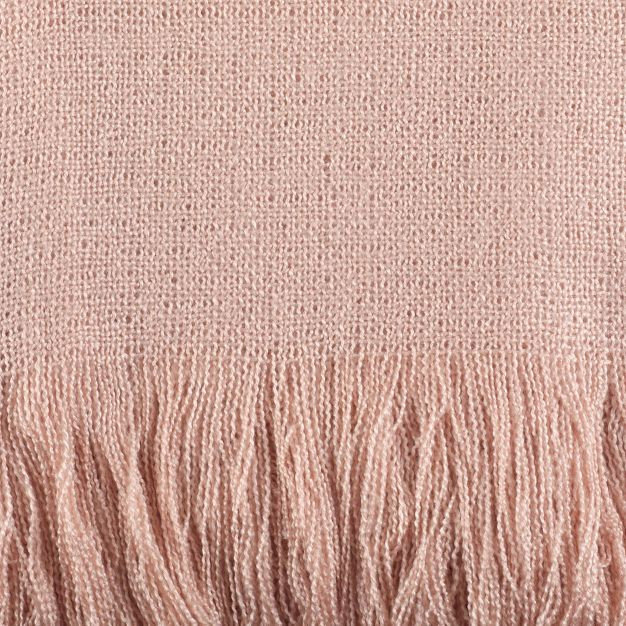 Pink Fringe Hem Throw Blankets (50"x60") - Saro Lifestyle | Target