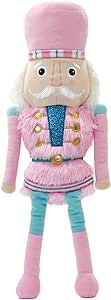 iscream Furry Plush 18.5" Nutcracker Embroidered Accent Holiday Pillow - Pink | Amazon (US)