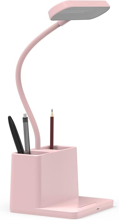 AXX Cute Desk Lamp, Pink Table Light for Women, Teen Girls, Adjustable LED, Small, Rechargeable, ... | Amazon (US)
