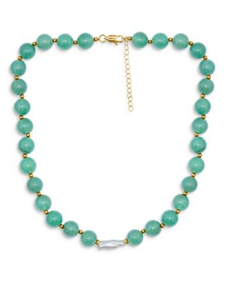 AQUA Beads & Cultured Freshwater Pearl Necklace, 16 | Bloomingdale's (US)