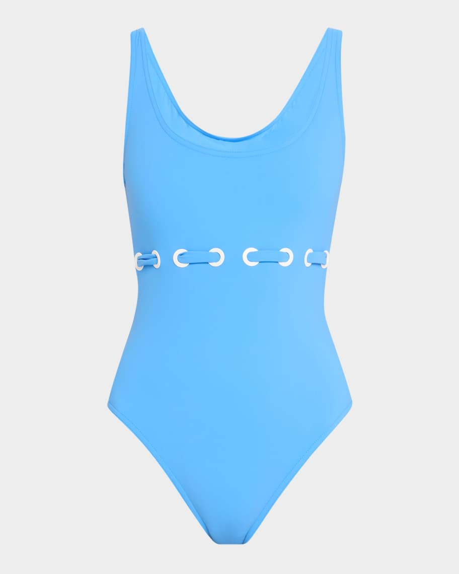 Karla Colletto Lula Round-Neck Silent Underwire One-Piece Swimsuit | Neiman Marcus