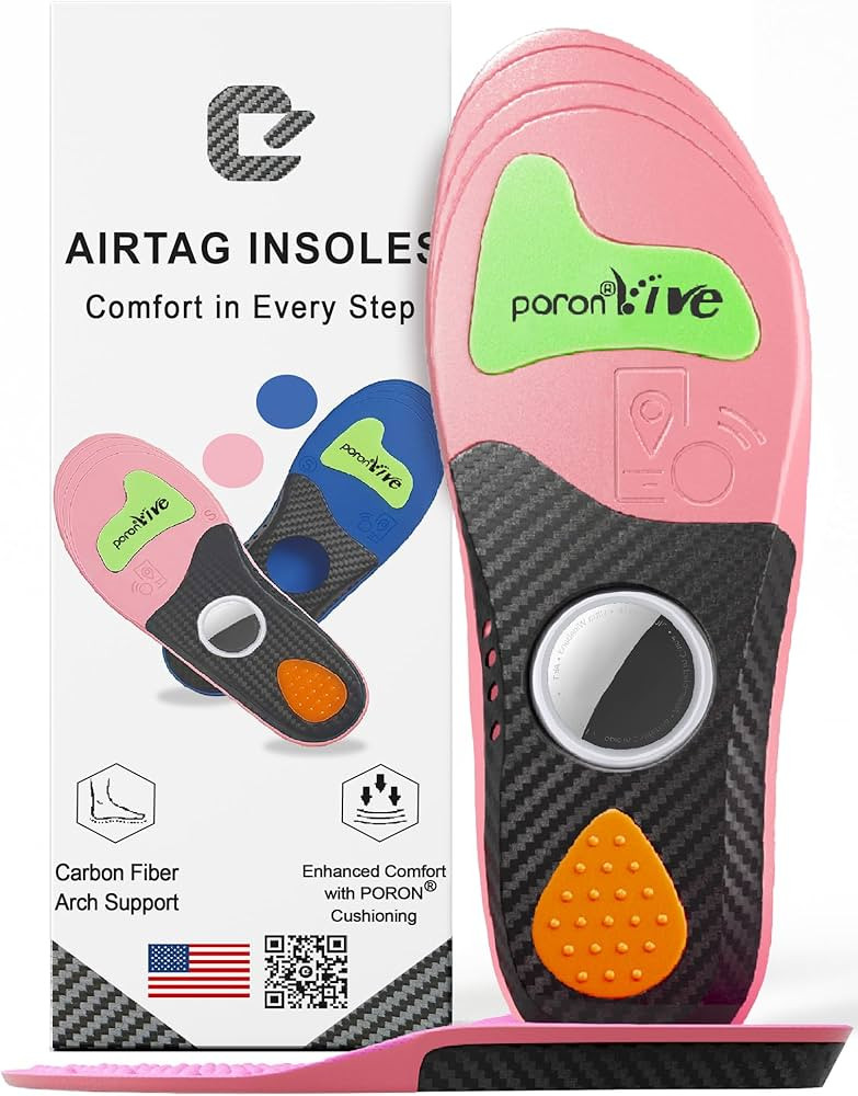 AirTag Shoe Insert for Kids with PORON Shock-Absorbing Technology, Hidden Tracker Insole for Snea... | Amazon (US)