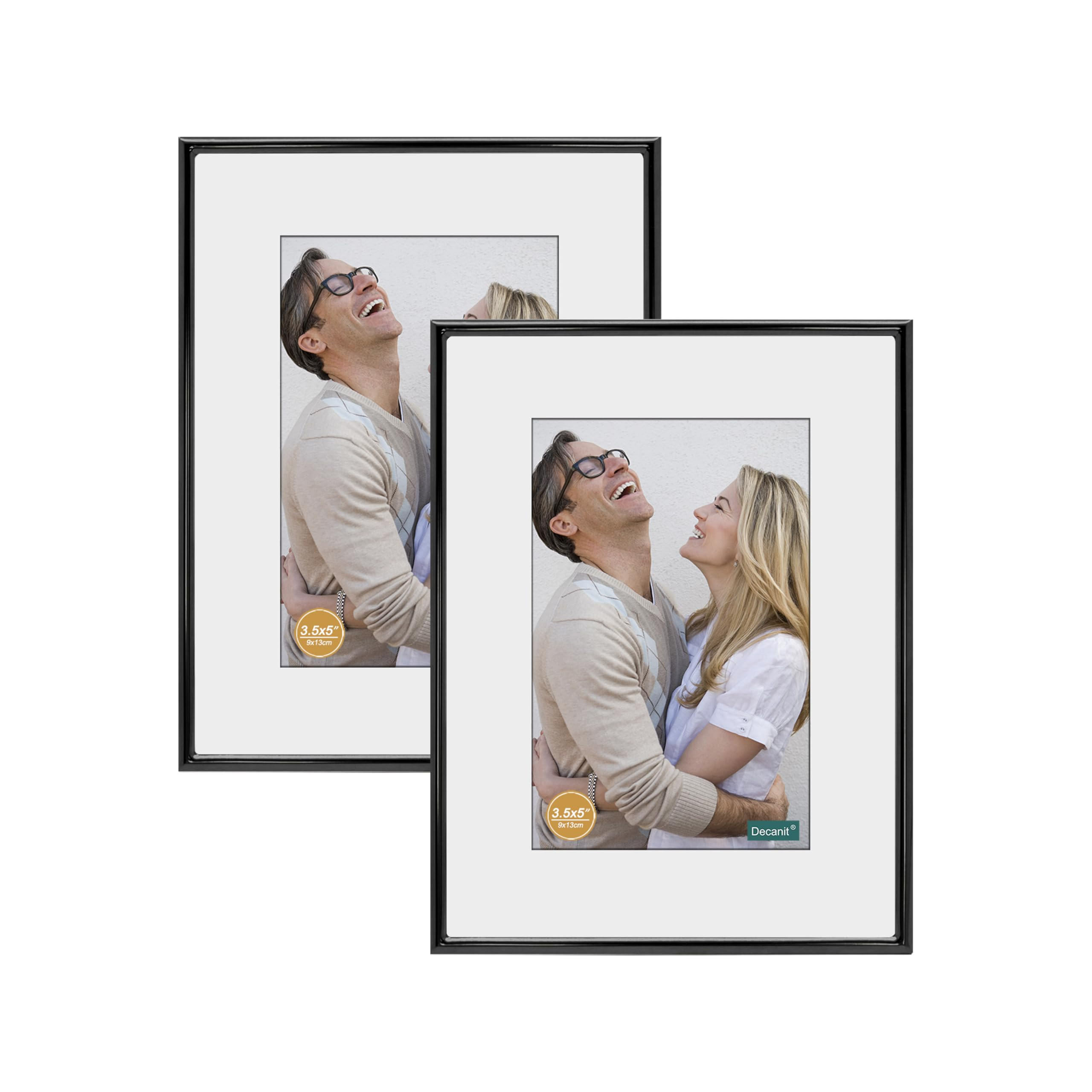 DECANIT 5x7 Picture Frame Metal,Thin Profile Photo Frame 5 by 7 Inch, Display for Wall Mounting o... | Amazon (US)