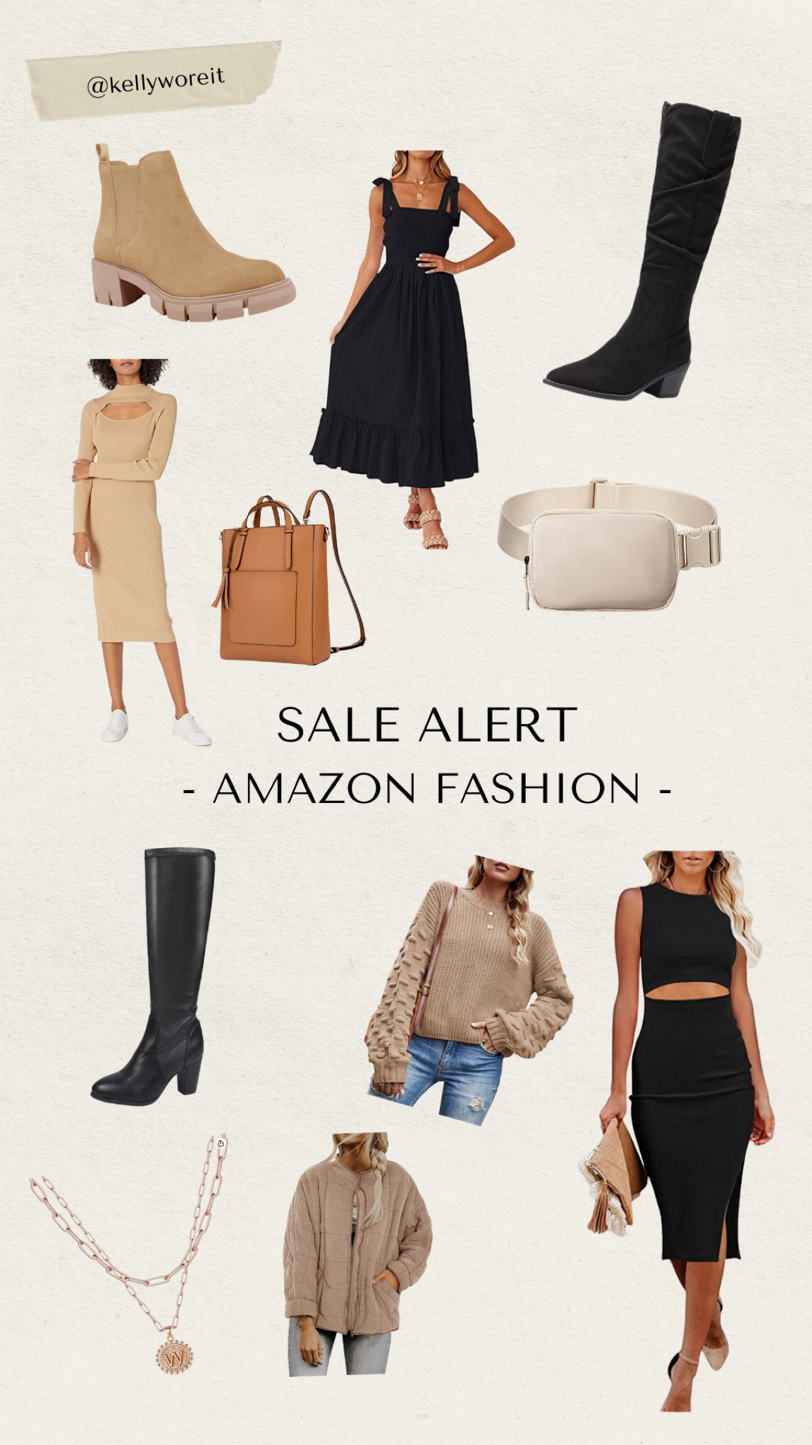 Amazon Fashion Deals - fall fashion, summer to fall transition clothing, belt bag, leather backpack, high boots, western wear, black midi dress  

#LTKSale #LTKunder100 #LTKsalealert