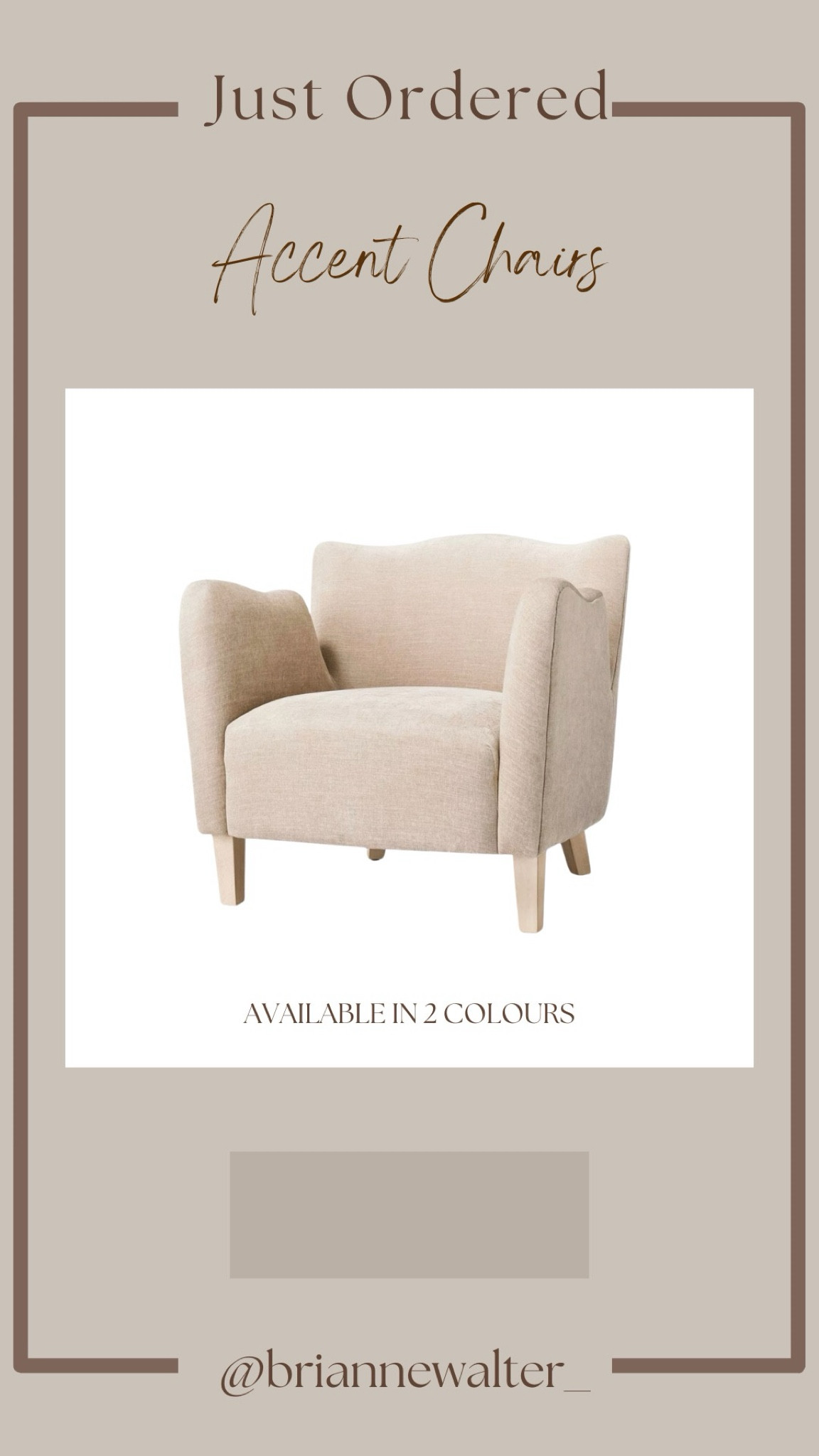 The accent chairs I just ordered from the Threshold X Studio McGee Collection at Target! Available in 2 colours and on SALE! 


Boujee on a budget, boujie on a budget, pretty and practical, target, target find, target home, sale alert, target circle week, target sale alert, studio McGee, McGee and co, accent chair, living room Inspo, neutral home, neutral living room, modern accent chair, wingarm chair, affordable finds, affordable accent chairs, budget friendlyy

#LTKSaleAlert #LTKHome #LTKFallSale