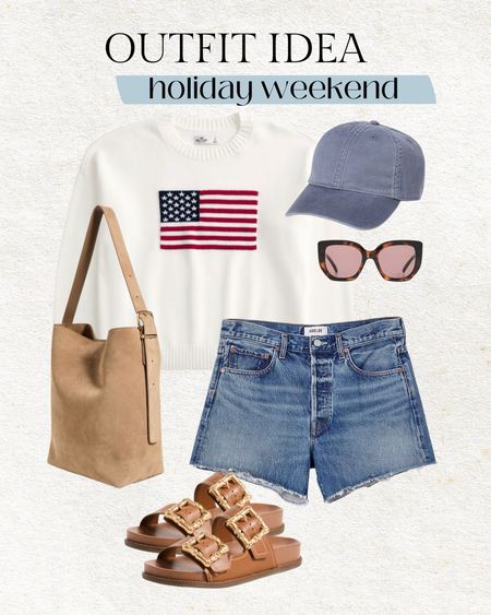 Holiday weekend outfit idea 🤍

Casual outfit, denim shorts, jean shorts, bucket bag, suede bag, flag sweater, Fourth of July outfit, holiday outfit, summer outfit, Schutz sandals, 4th of July outfit, shopbop, Madewell, holster sweater, Christine Andrew 

#LTKSeasonal #LTKFindsUnder50 #LTKFindsUnder100