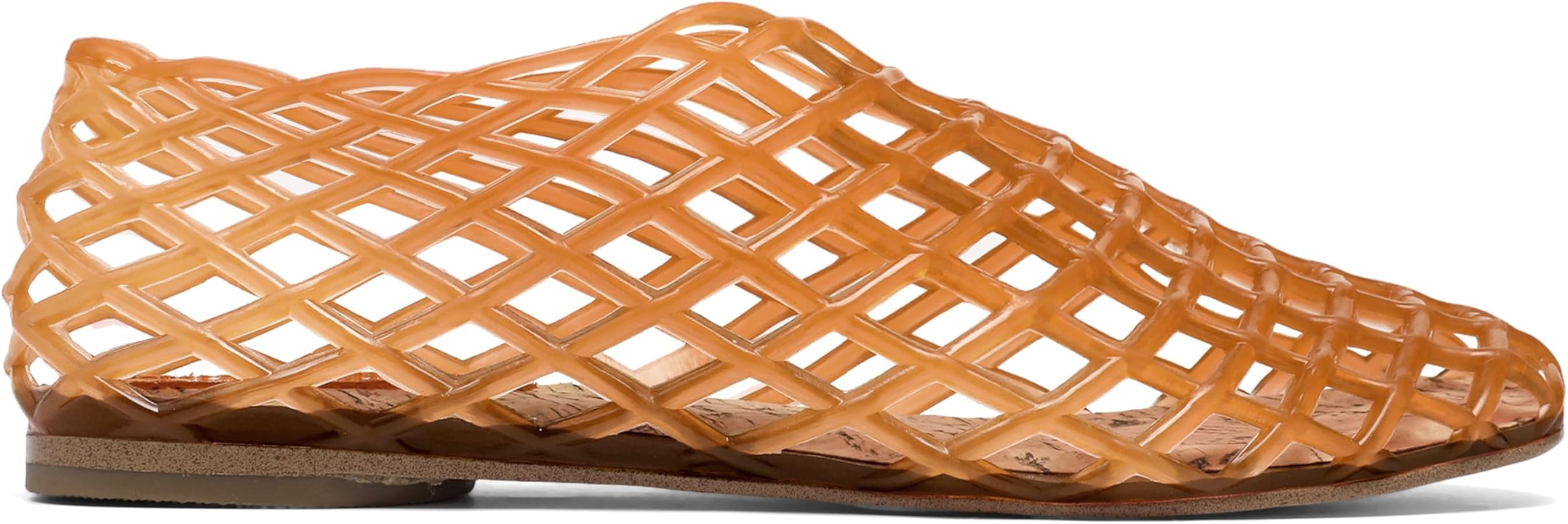 Red Jelly Mesh Ballet Flats for Women Adult Clear Hollow Jelly Sandals Beach Ballerina Jellies Sh... | Amazon (US)