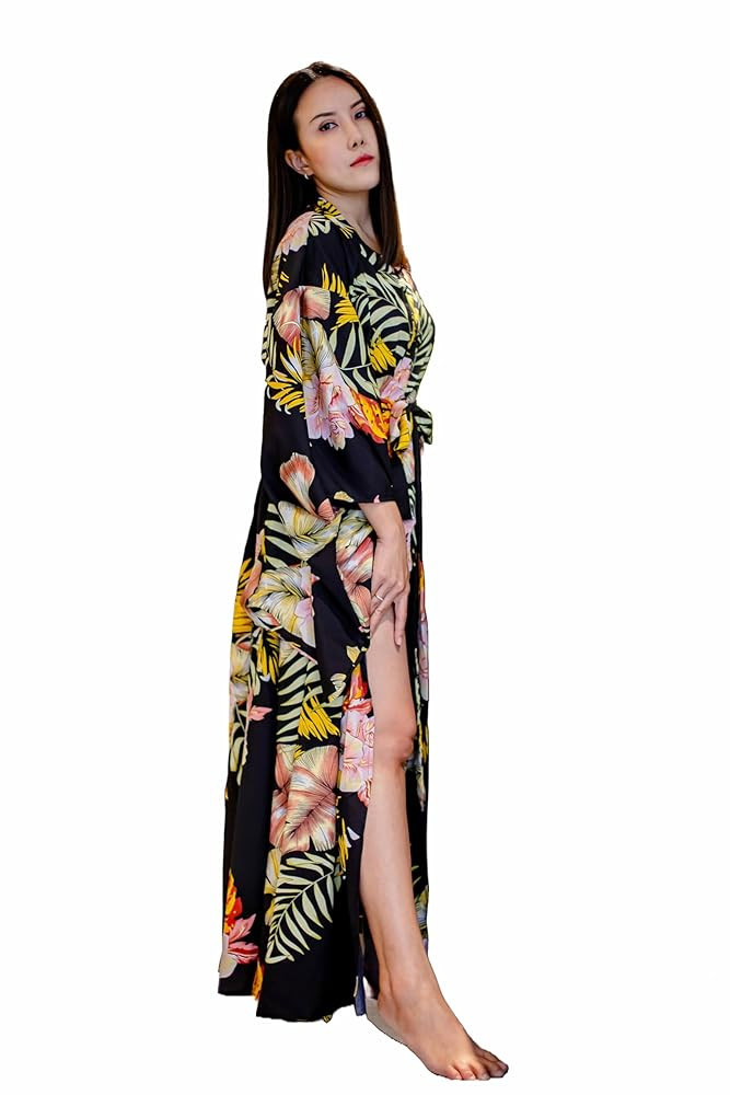 Na'Rak Women's Kimono Robe, Yukata Style Long Soft Loungewear Luxury Dressing Gown | Amazon (US)