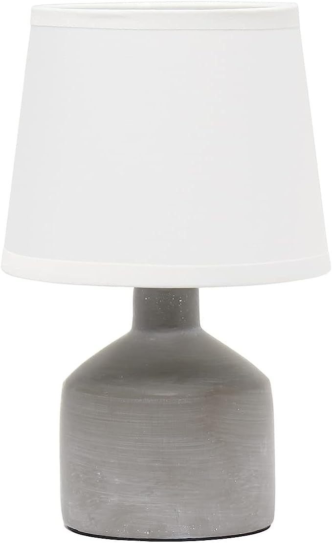 Simple Designs LT2080-GRY Mini Bocksbeutal Concrete Table Lamp, Gray | Amazon (US)