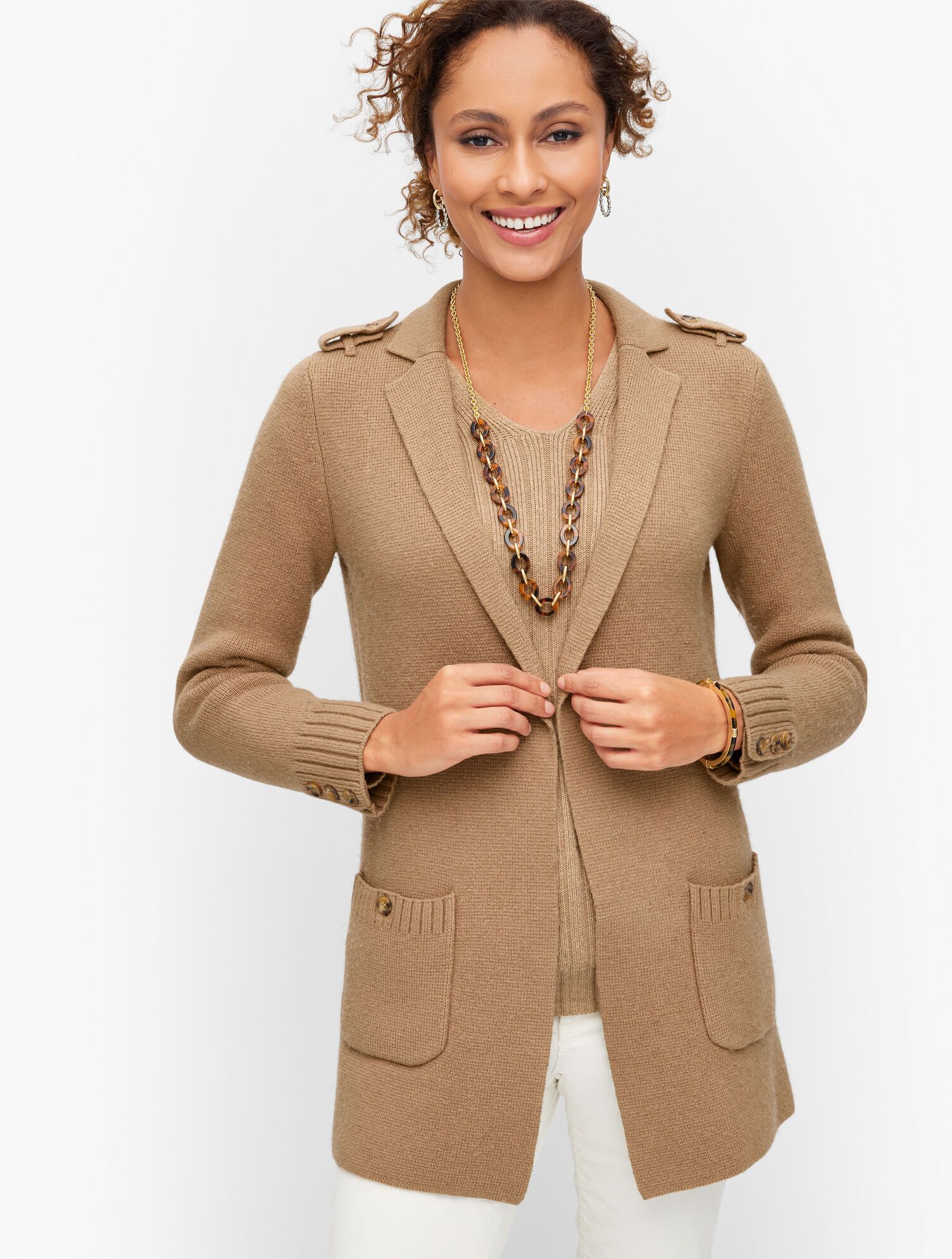 Notch Collar Cardigan | Talbots