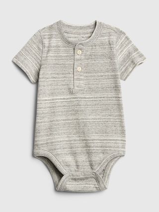 Baby Henley Short Sleeve Bodysuit | Gap (US)