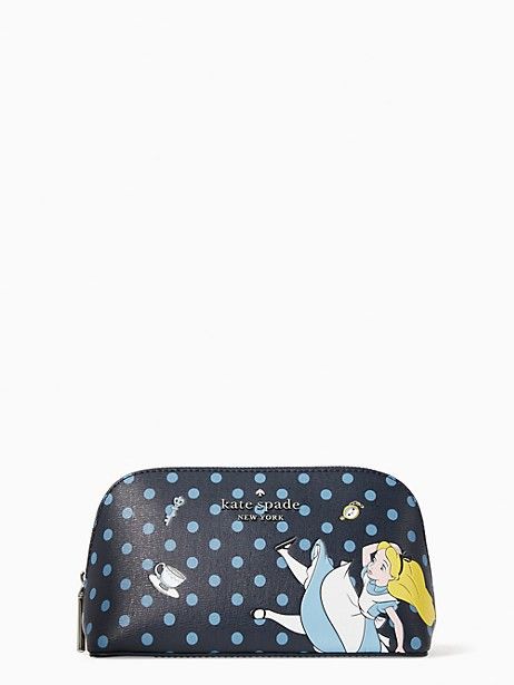 disney x kate spade new york alice in wonderland small makeup bag | Kate Spade Outlet