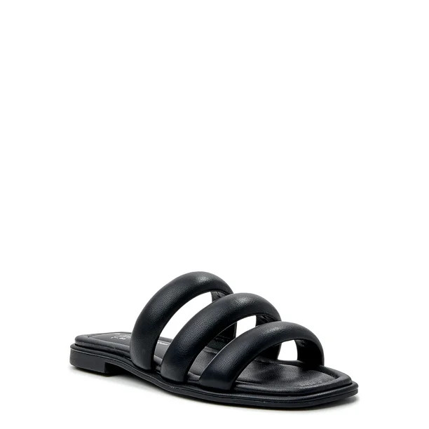 Time and Tru Women's Three Band Sandal - Walmart.com | Walmart (US)