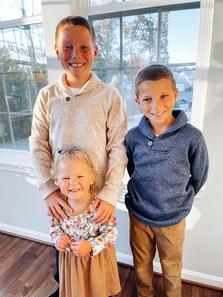 Sibling outfits for photos. 

We buy these pullovers for the boys every year. They are soft but yet still dressy  

#LTKfamily #LTKkids #LTKunder50