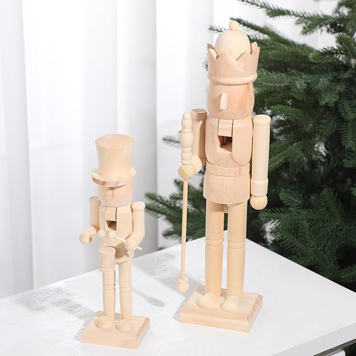 2 Pcs Christmas Nutcracker Ornaments Neutral Nutcracker Figures 10'' 15''Christmas Decor Ornament... | Amazon (US)