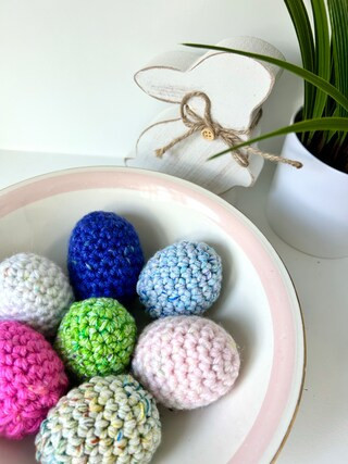 Crochet Mini Easter Eggs Farmhouse Home Decor Tiered Tray Spring Easter Basket Gift Set Baby Shower Easter Decor Spring | Michaels Stores