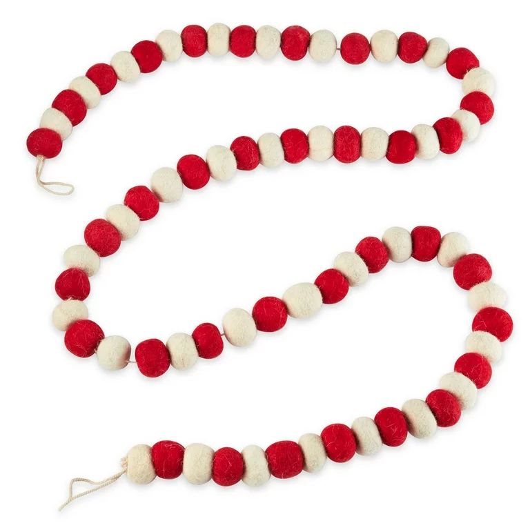 Red and White Christmas Garland, 6', by Holiday Time | Walmart (US)