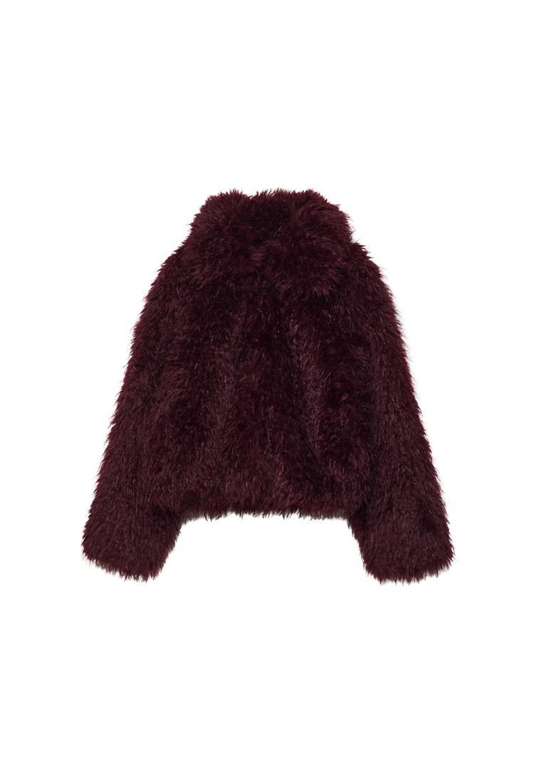 Faux fur jacket - Women's fashion | Stradivarius United Kingdom | Stradivarius (UK)