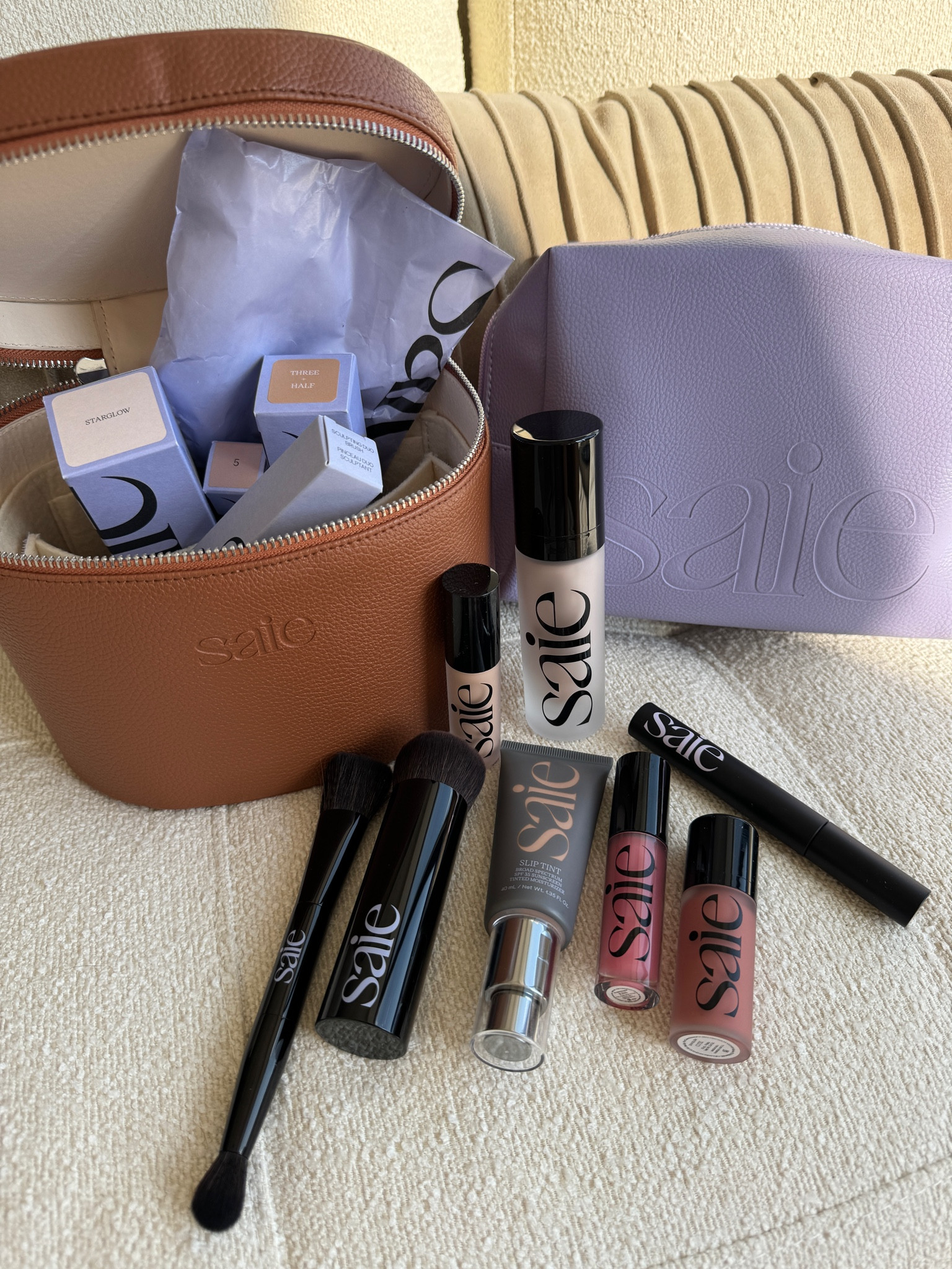 PR package unboxing! Obsessed and excited with all things Saie beauty! This is a clean line that has so much hype on TikTok and I’m so pumped to try! The slip tint has sunscreen and I’ve been wearing to the yoga studio and love it! The cases are gorgeous too! 

#LTKbeauty #LTKfindsunder100 #LTKover40