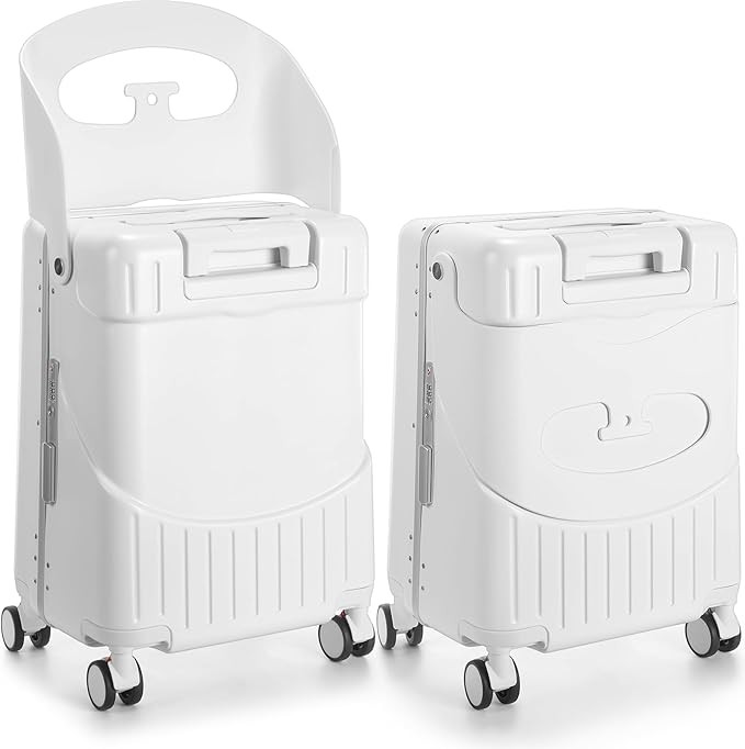Carry on Luggage with Seat for Kids Expandable Ride on Suitcase with Spinner Wheels and Locks for... | Amazon (US)
