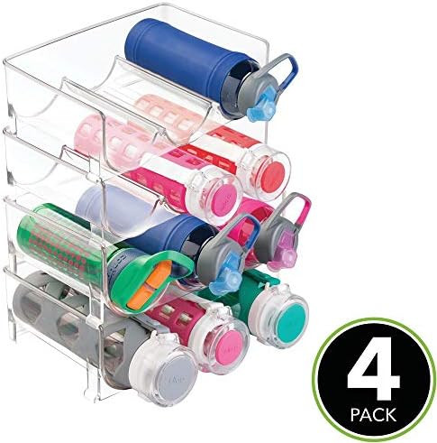 mDesign Modern Plastic Stackable Vertical Standing Water Bottle Holder Stand - Storage Organizer ... | Amazon (US)