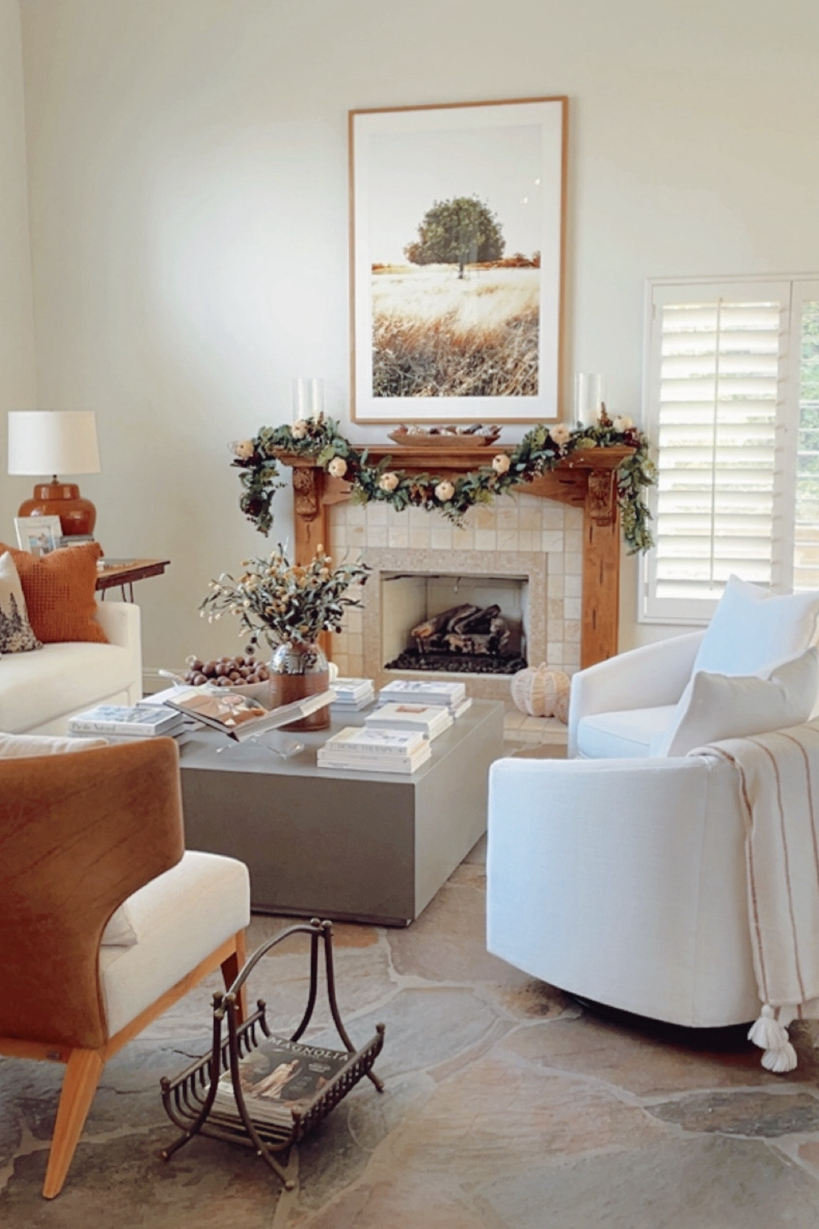 Fall living room decor

#coffeetable #swivelchairs
#garland

#LTKHome #LTKHoliday #LTKSeasonal
