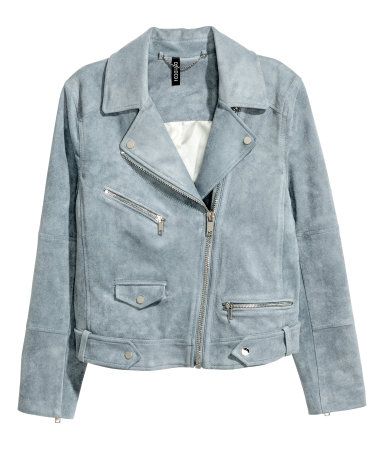 H&M Faux Suede Biker Jacket $69.99 | H&M (US)