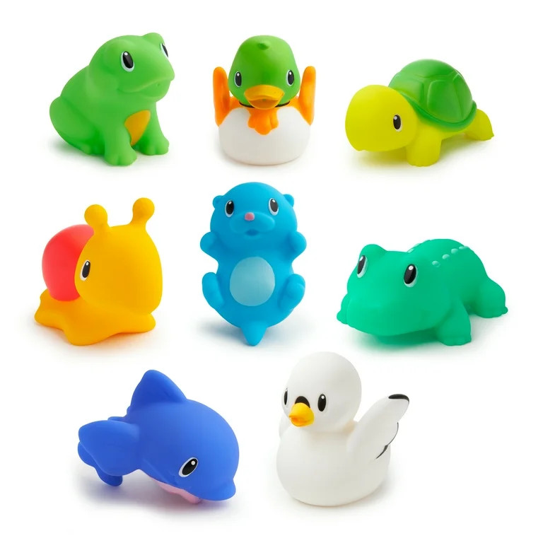 Munchkin Lake Squirts Bath Toy, Multi-Color, 8 Pack | Walmart (US)