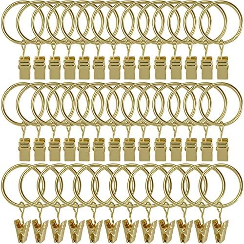 Amazon.com: LLPJS 40 PCS Curtain Rings with Clips, Curtains Hooks Drapery Clip with Ring, Perfect fo | Amazon (US)