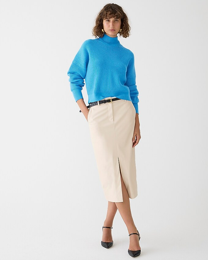 Ribbed turtleneck sweater in stretch yarn | J. Crew US