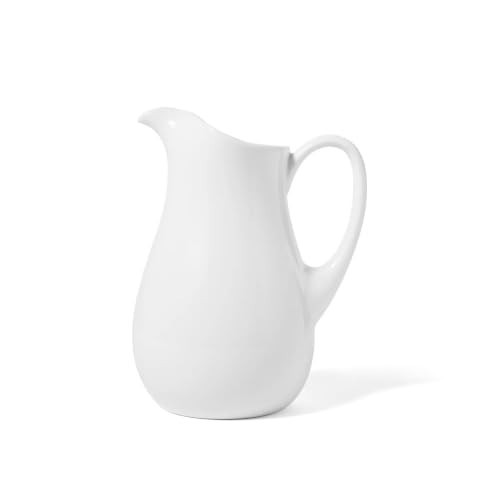 Sur La Table White Pitcher, Classic White Stoneware Pitcher for Water, Lemonade, Juice and Table Service | Amazon (US)
