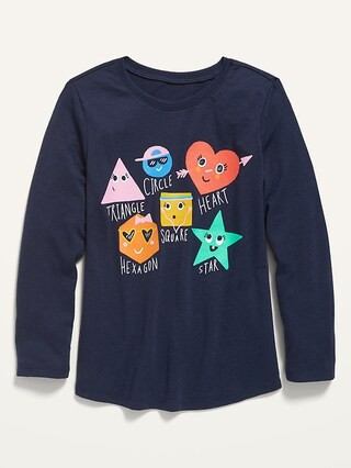 Long-Sleeve Graphic Scoop-Neck Tee for Toddler Girls | Old Navy (US)