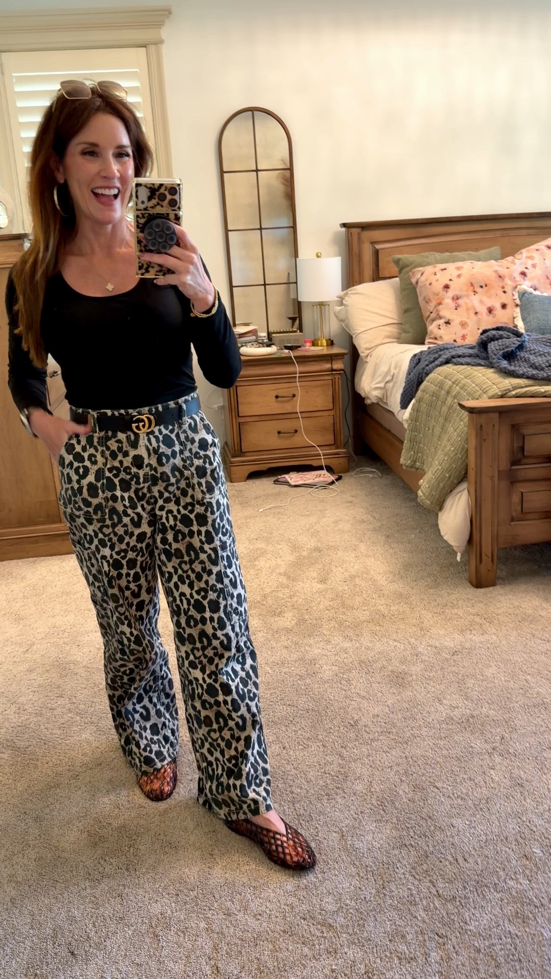 Perfect animal print look for every day 🤎🖤🤎 leopard print jeans