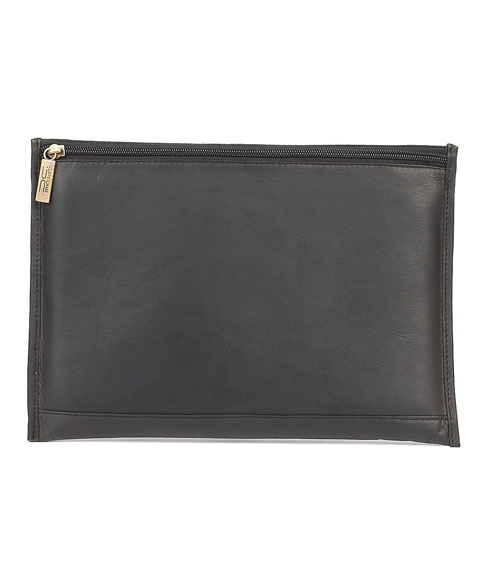 ClaireChase Tablet Computer Cases black - Black Leather Tablet Pouch | Zulily