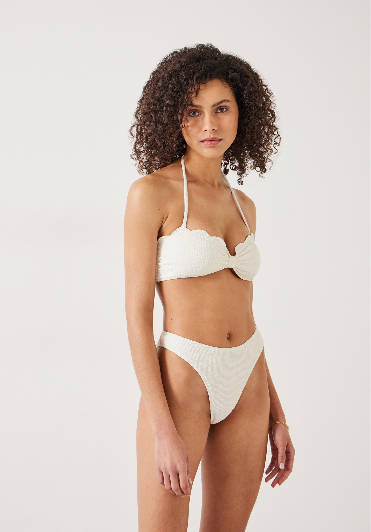 Heidi High Leg Crinkle Bikini Bottoms | Hush UK